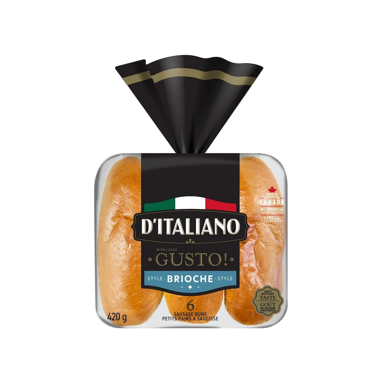 D'Italiano Gusto! Brioche-Style Sausage Buns 420 g, $0.83/100g