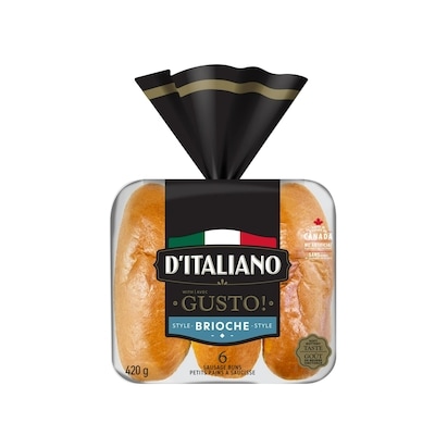 D'Italiano Gusto! Brioche-Style Sausage Buns 420 g, $0.95/100g