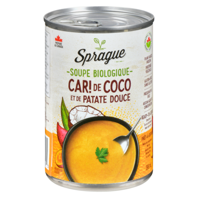 Sprague Cari De Coco Et De Patate Douce Soupe Biologique 398 ml, 1,13 $/100ml