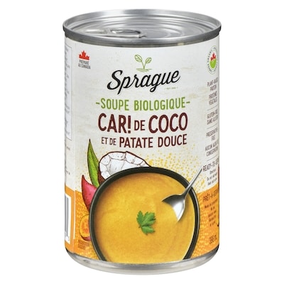 Sprague Cari De Coco Et De Patate Douce Soupe Biologique 398 ml, 1,00 $/100ml