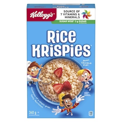 Kelloggs Rice Krispies Cereal 340 g, $1.61/100g