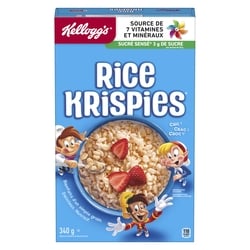 Kellogg’s Rice Krispies Céréales Rice Krispies 340 g, 1,47 $/100g