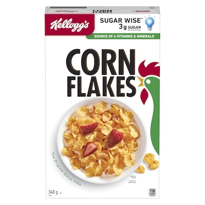 Kelloggs Corn Flakes Cereal 340 g, $1.61/100g