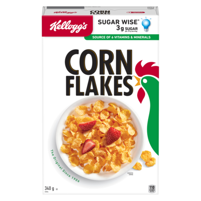 Kelloggs Corn Flakes Cereal 340 g, $1.70/100g