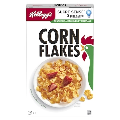 Kellogg’s Corn Flakes céréales 340 g, 1,70 $/100g