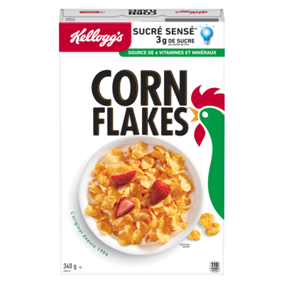 Kellogg’s Corn Flakes céréales 340 g, 1,47 $/100g