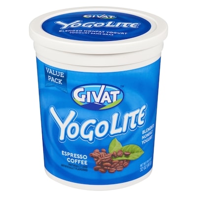 Givat Yogolite Blended Nonfat Yogurt Espresso Coffee Value Pack 907 g, $0.83/100g