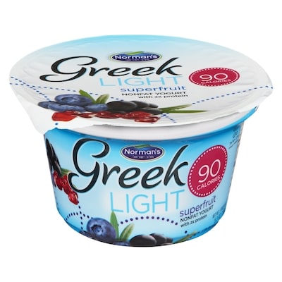 Norman Greek Light Nonfat Yogurt Superfruit 150 g, $2.00/100g