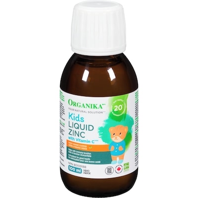 Organika Kids liquide with vitamin c arôme d'orange douce 100 ml, 32,99 $/100ml