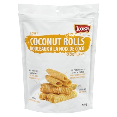 Kosa Crispy Coconut Rolls 140 g, $3.56/100g