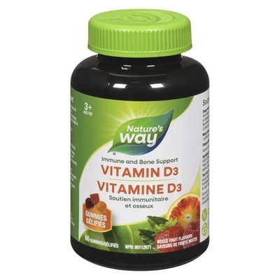Nature's Way Vitamin D₃ Strawberry, Peach & Mango Flavours 3+ Ages 60 ea, $0.23/1ea