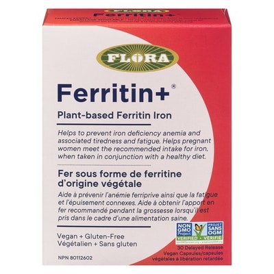 Flora Ferritin+ 30 ea, $1.10/1ea