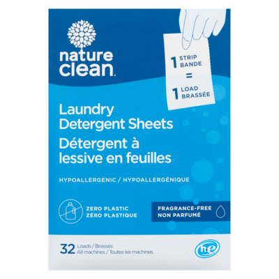 Nature Clean Laundry Detergent Strips fragrance-Free 32 ea, $0.31/1ea