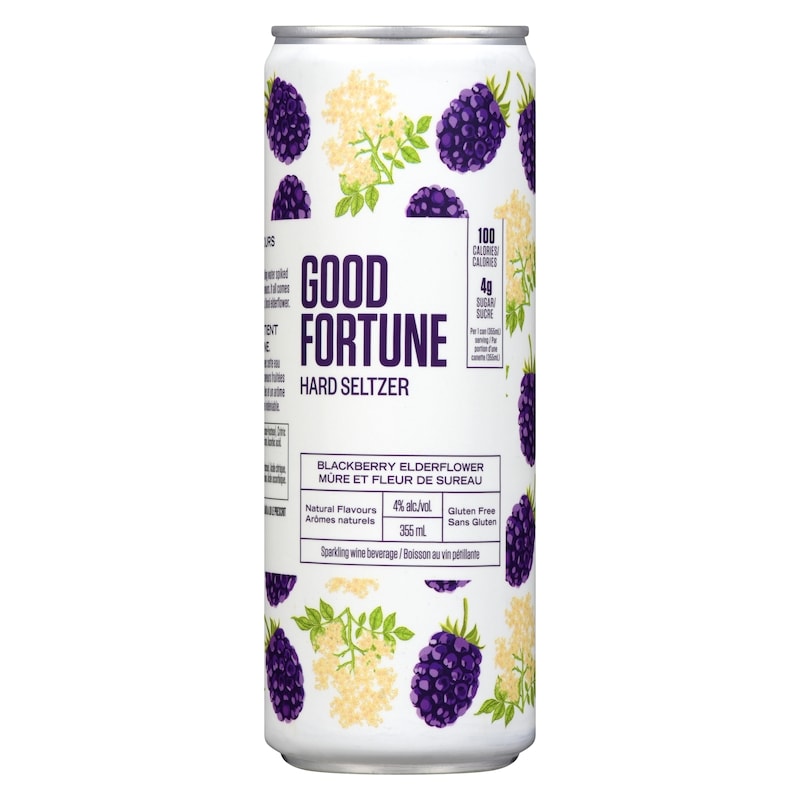 Sparkling Wine Beverage Hard Seltzer Blackberry Elderflower (ID required at pick-up)
