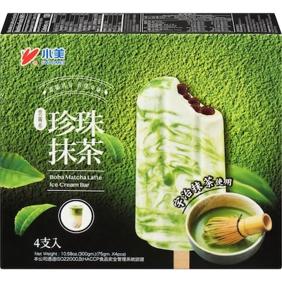 Shao Mei Barres dessert surgelées - Matcha Latte Boba 280 ml, 3,21 $/100ml
