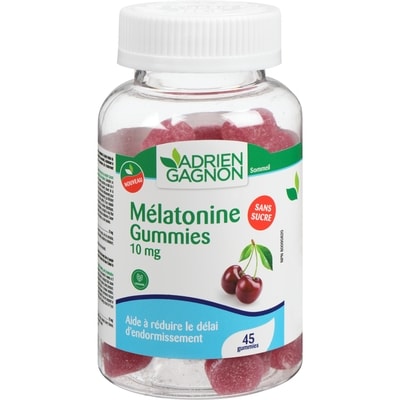 Santé naturelle Mélatonine gummies 10 mg 45 ea, 0,42 $/1ch