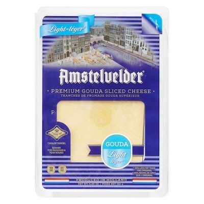 Amstelvelder Premium Gouda Sliced Cheese Light 150 g, $6.66/100g
