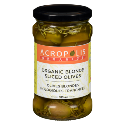 Acropolis Organics Organic Blonde Sliced Olives 315 ml, $3.17/100ml