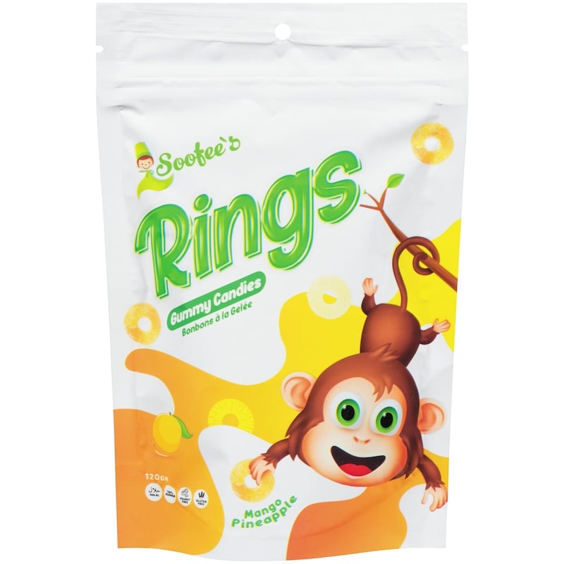 Gummy Candies Rings Mango Pineapple