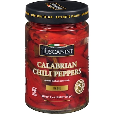 Tuscanini Calabrian Chili Peppers In Oil 260 g, $3.46/100g