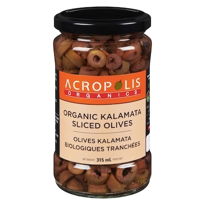 Acropolis Olives kalamata biologiques tranchées 315 ml, 2,54 $/100ml