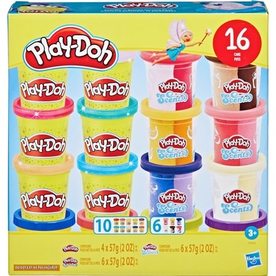 Hasbro Play-Doh Sparkle and Scents Variety Pack of 16 Cans 1 ea, $17.00/1ea