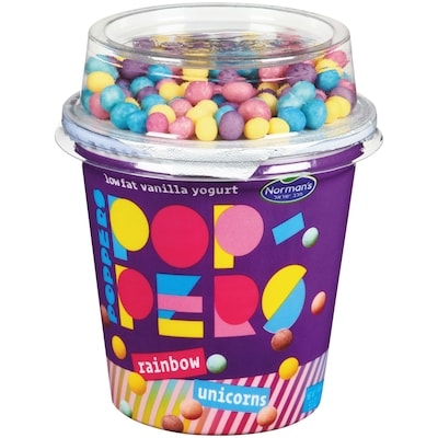Norman Poppers low fat vanilla yogurt casher 150 g, 1,86 $/100g