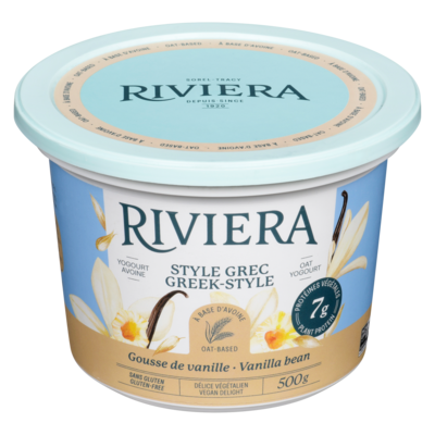 Riviera Oat-based Greek Vegan Vanilla Bean 500 g, $1.50/100g