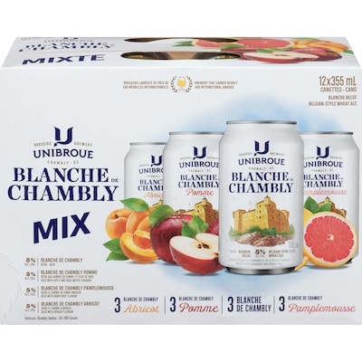 Unibroue Blanche de chambly bière blanche belge mix (Pièce d’identité requise au moment du ramassage) 12x355.0 ml, 0,61 $/100ml