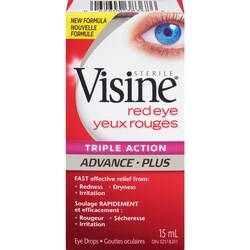Visine Gouttes oculaires  Triple action 15 ml, 76,60 $/100ml