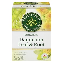 Traditional Medicinals Wrapped Tea Bags Organic Dandelion Leaf & Root 16 ea, $0.34/1ea