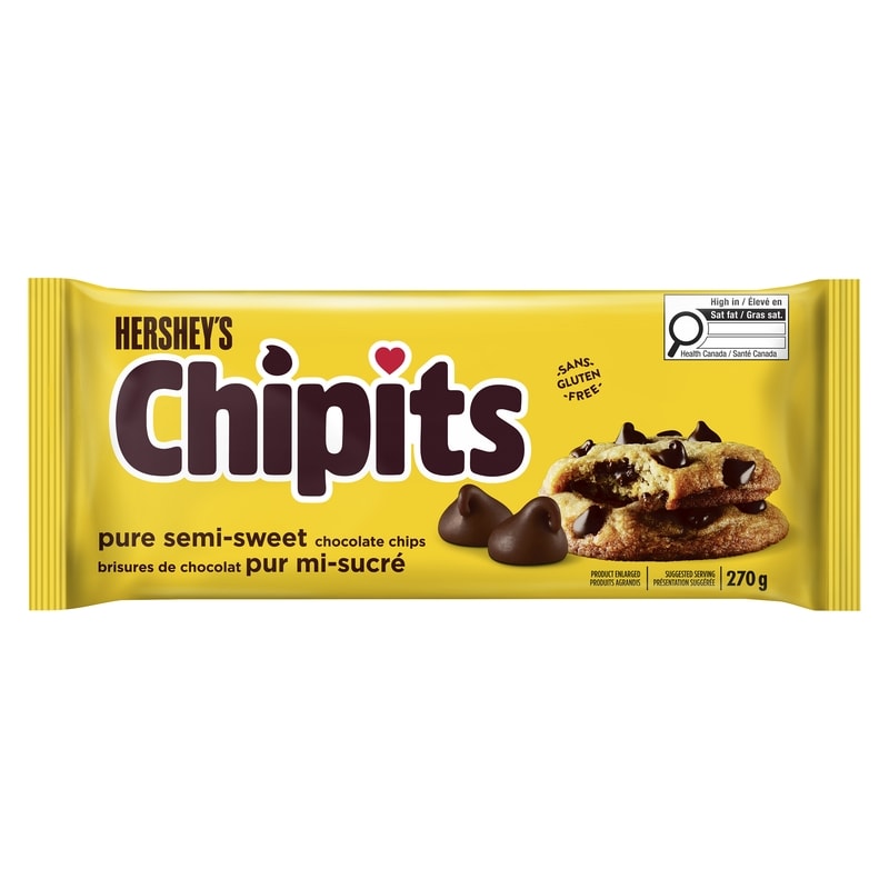 Chipits Pure Semi-Sweet Chocolate Chips, 270G