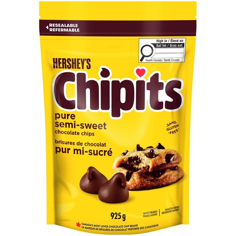 Chipits Pure Semi-Sweet Chocolate Chips, 925G