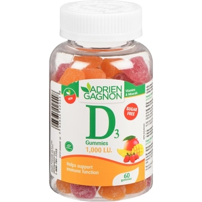 Sante Naturelle D3 Gummies 1,000 I.U. 60 ea, $0.33/1ea