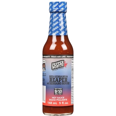 Pepper North Red Serrano & Reaper Hot Sauce 148 ml, $8.78/100ml
