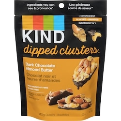 Kind Dipped ClustersMC Chocolat noir et beurre d'amande 113 g, 5,74 $/100g