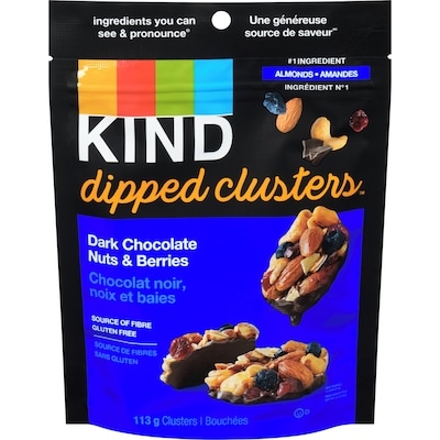 Kind Dipped ClustersMC Chocolat noir, noix et baies 113 g, 4,86 $/100g