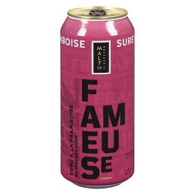 null Bière légère sure à la framboise fameuse (Pièce d’identité requise au moment du ramassage) 473 ml, 1,14 $/100ml