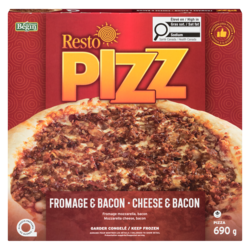 Begin Pizza resto bacon fromage 690 g, 1,45 $/100g