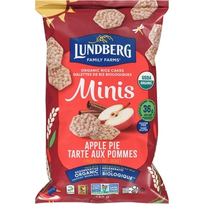Lundberg Organic Rice Cake Minis Apple Pie Flavoured 142 g, $5.63/100g
