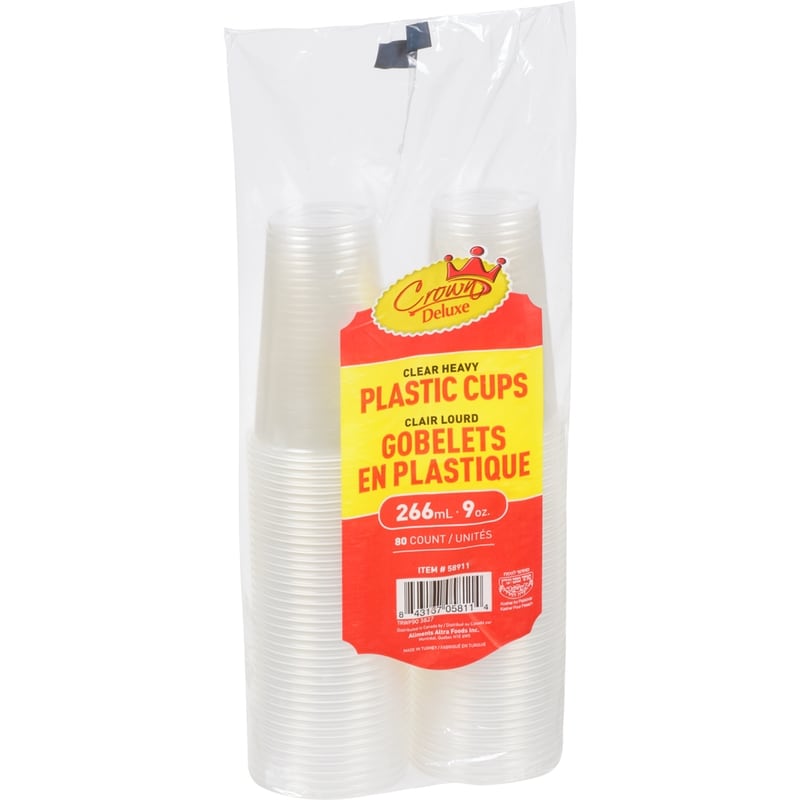 Plastic Cups Clear Heavy 266 Ml