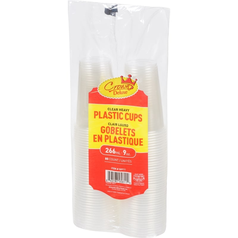 Plastic Cups Clear Heavy 266 Ml