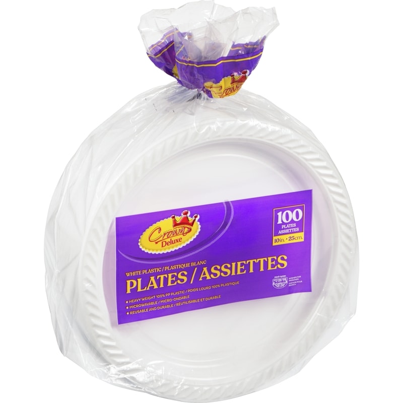 Kosher Plates White Plastic