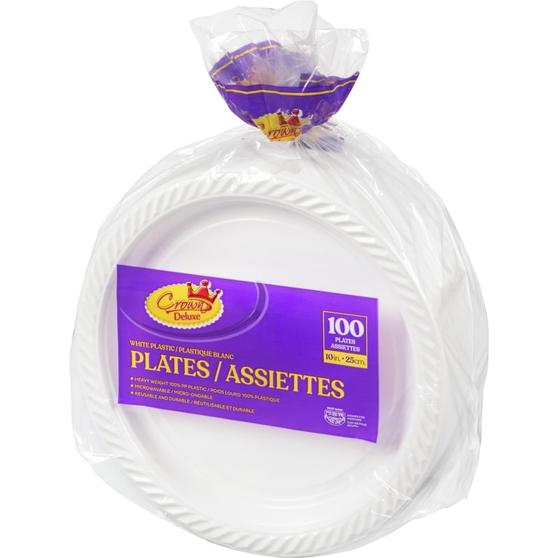 Kosher Plates White Plastic