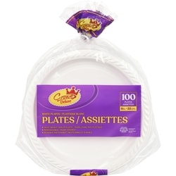 Kosher Plates White Plastic