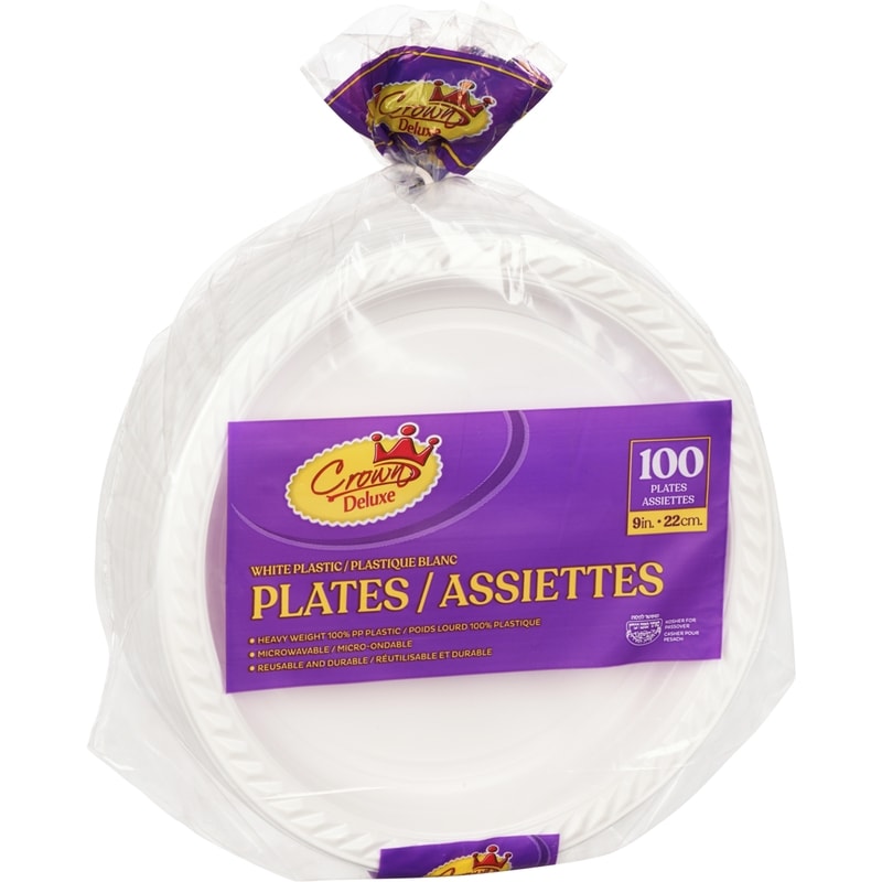 Kosher Plates White Plastic