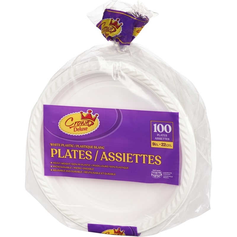 Kosher Plates White Plastic