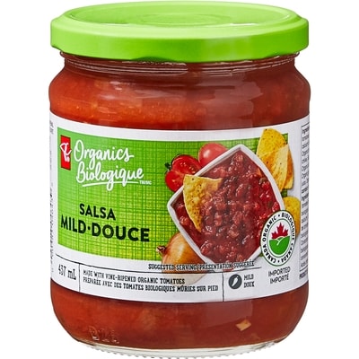 PC Organics Mild Salsa 437 ml, $1.26/100ml