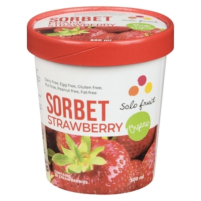 Solo Fruits   Solf Org Strawberry Sorbet 500 ml, $1.40/100ml