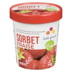 Solo Fruits Sorbet aux fraises solf bio 500 ml, 1,40 $/100ml